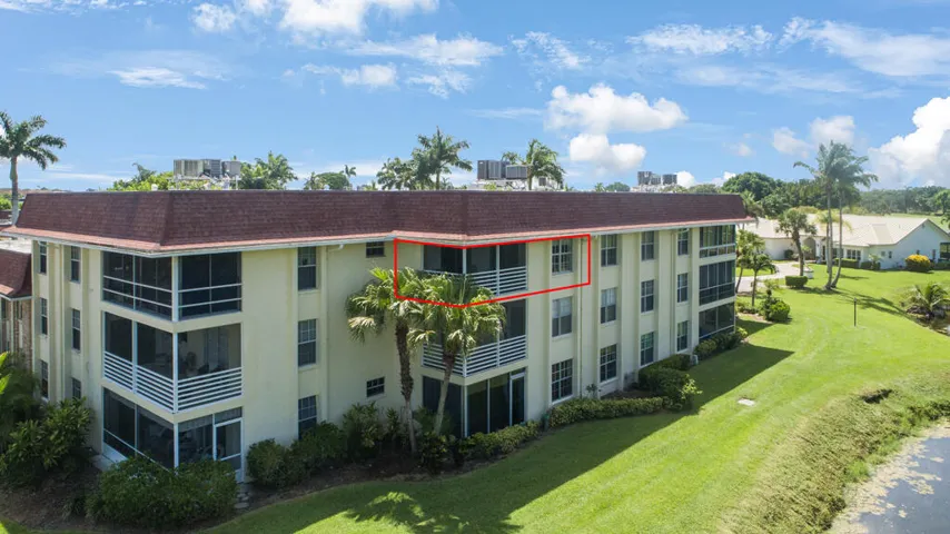 Third story location provides wide water and golf views.
