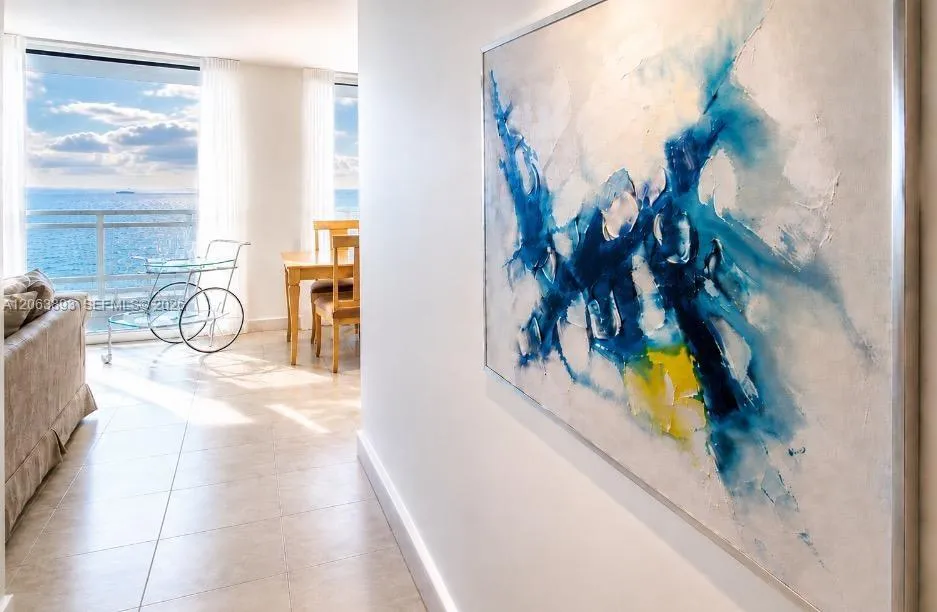 HALLWAY TO LIVING SPACES AND OCEANFRONT TERRACE