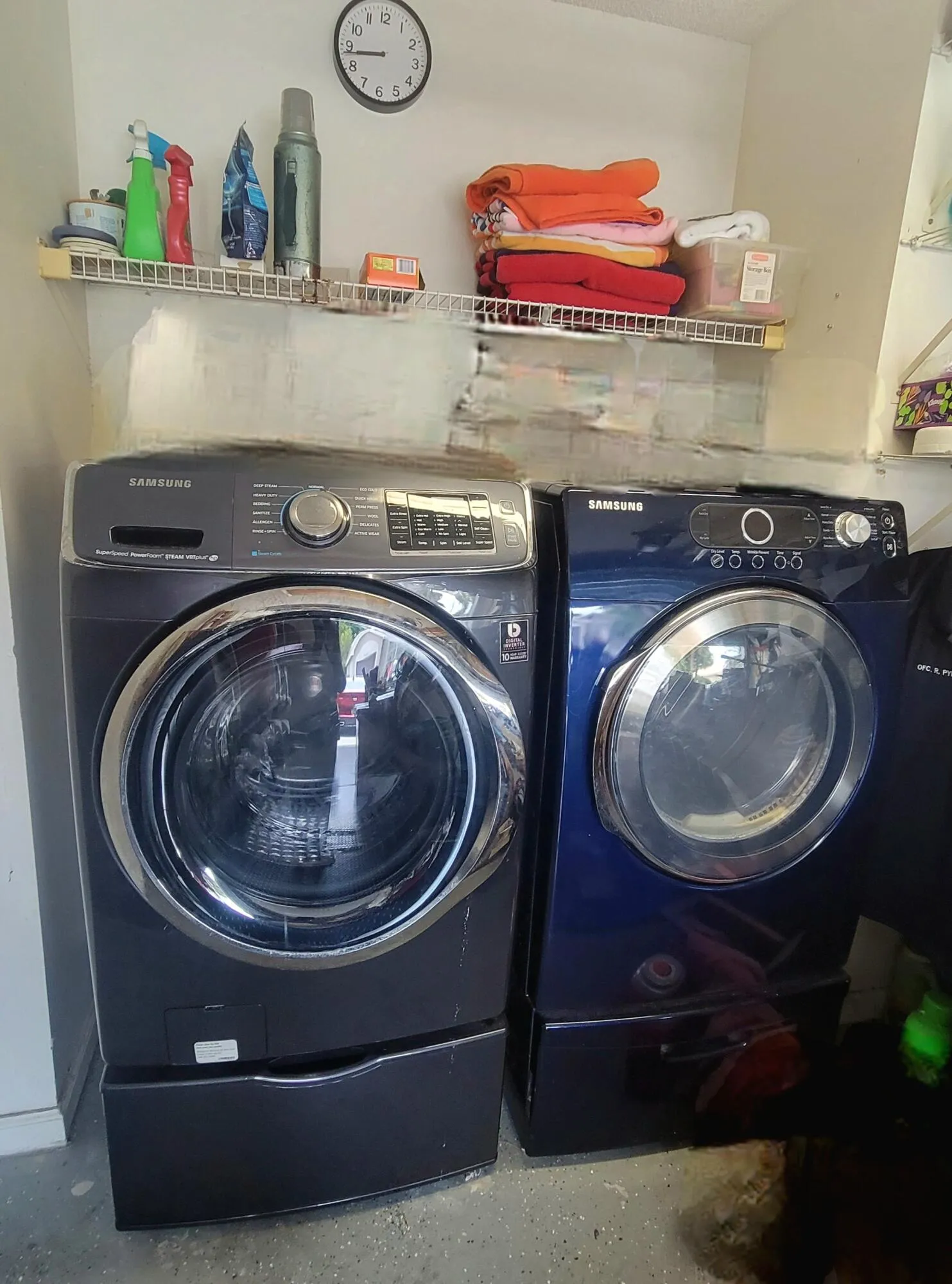 GARAGE LOCATION FULL SIZE FRONT LOAD WASHER & DRYER