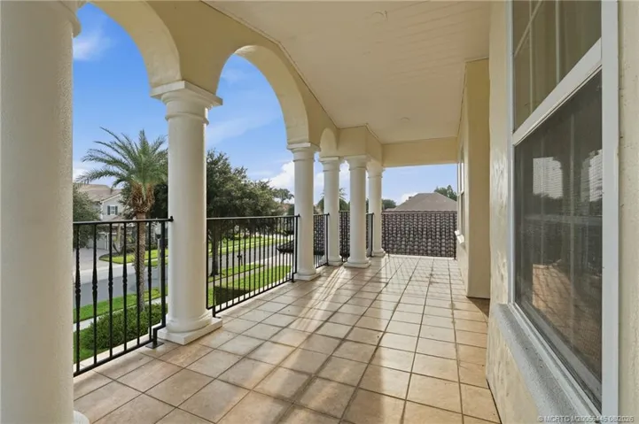 Private balcony in front of home.