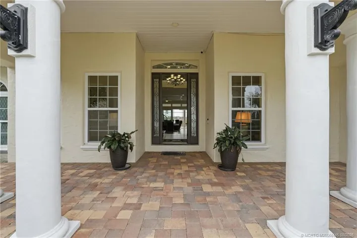 Covered Entry with seating room