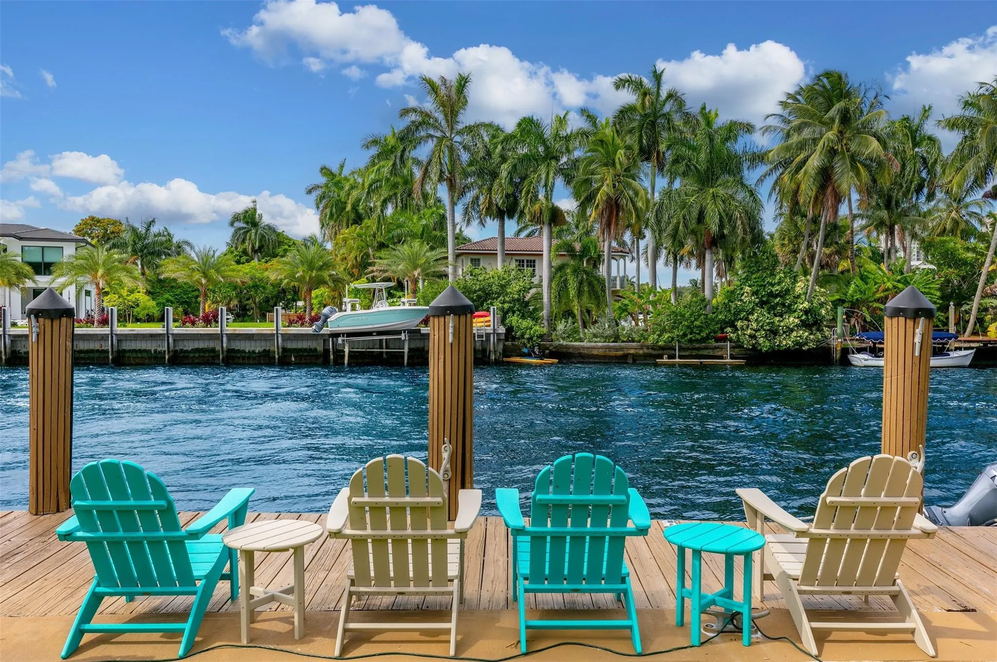 Waterfront dock with direct water access