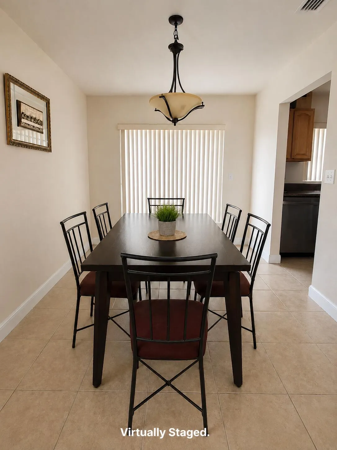 Virtual staged Dining Room