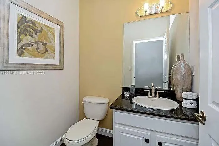 1/2 bathroom on main level.