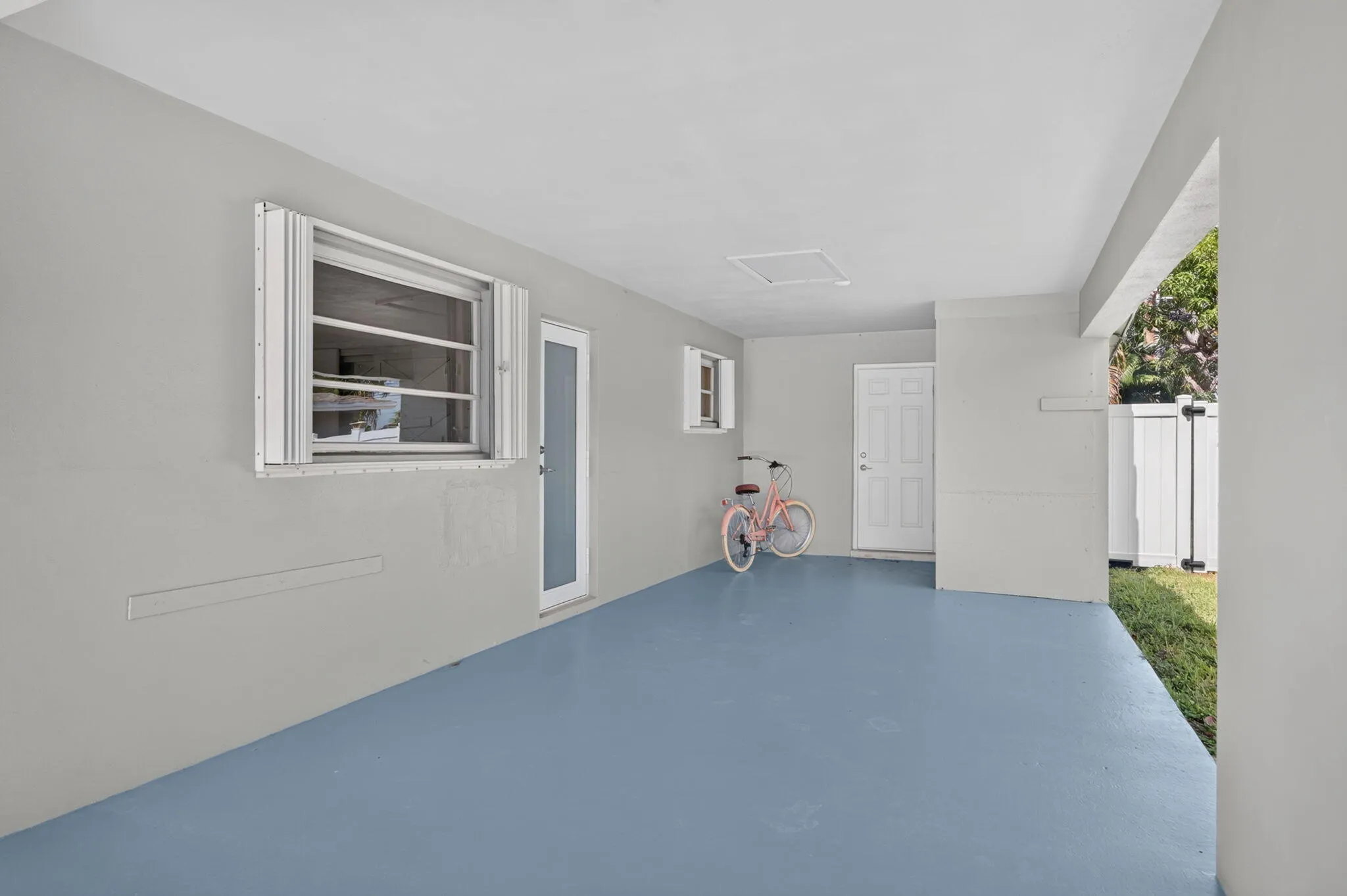 Carport has Storage Closet
