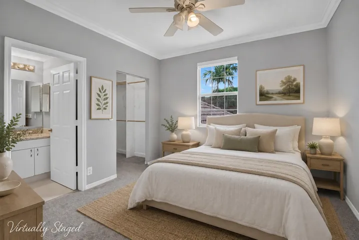 Virtually Staged Guest Bedroom