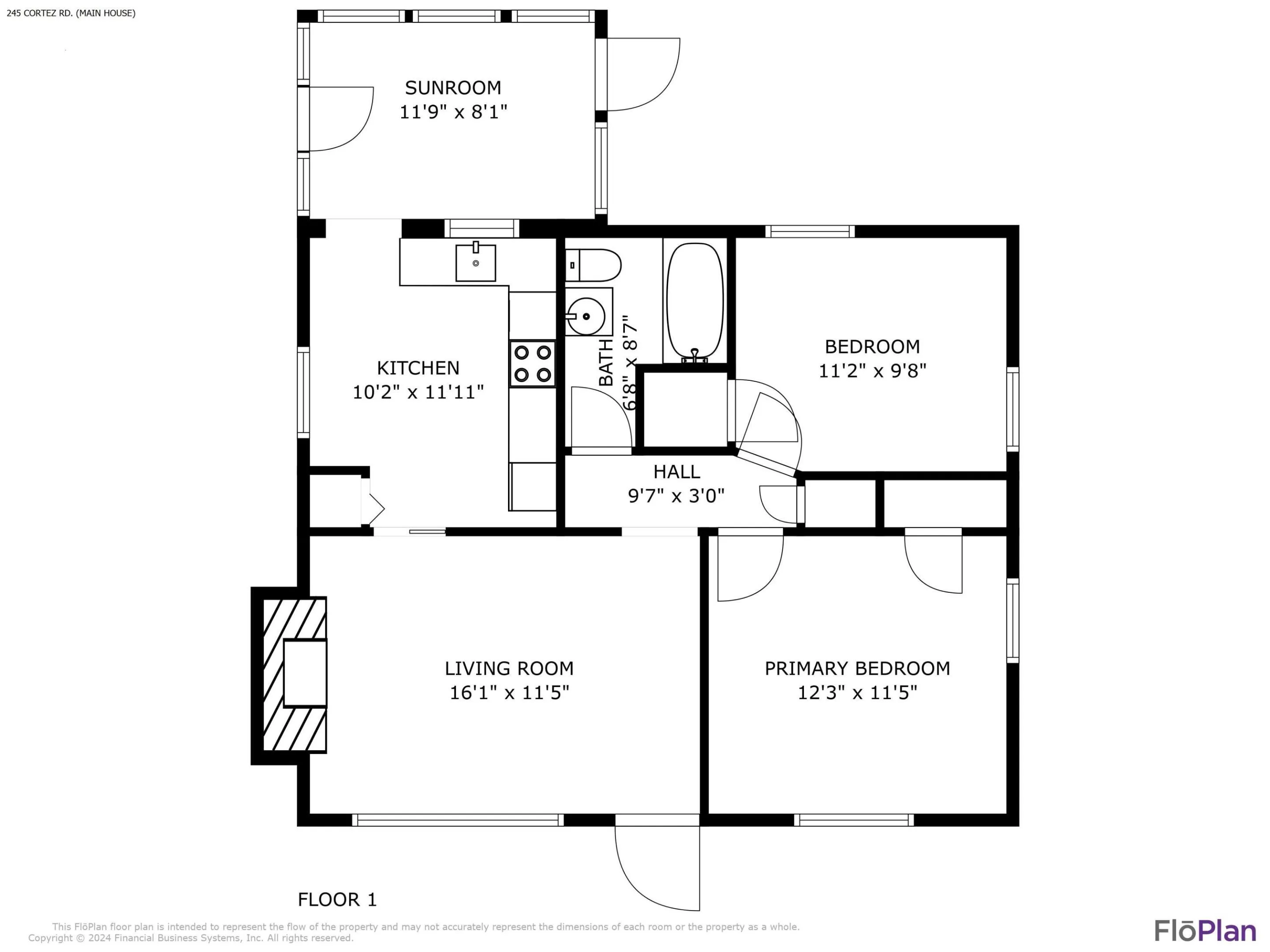 254 Cortez Rd Main House Floor Plan