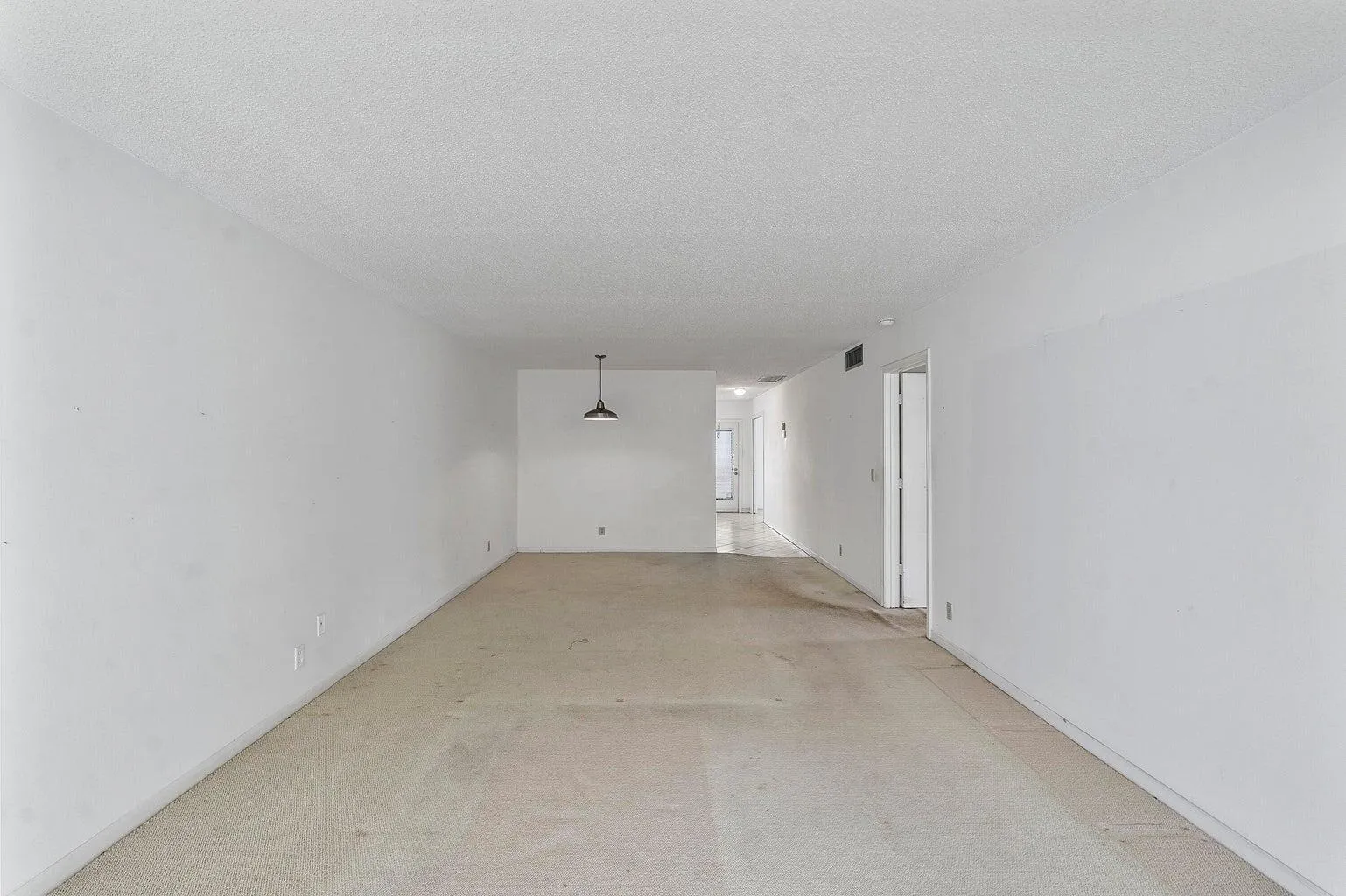 Living room to dining area