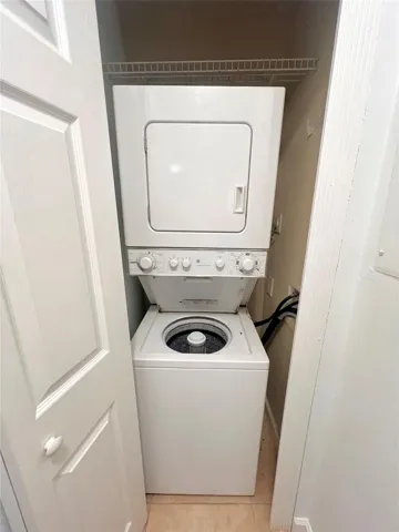 Washer and dryer inside unit