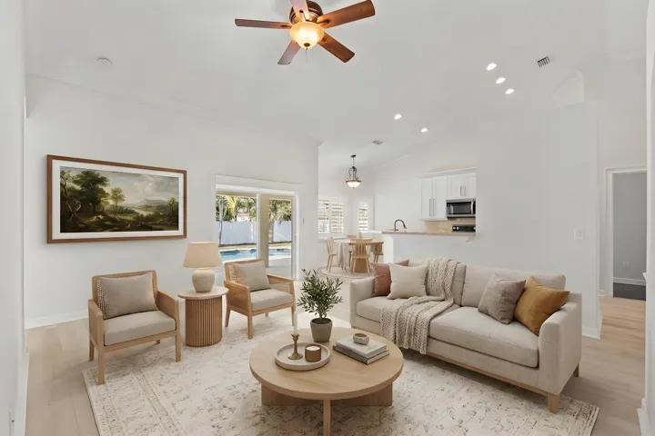 living room virtual staging