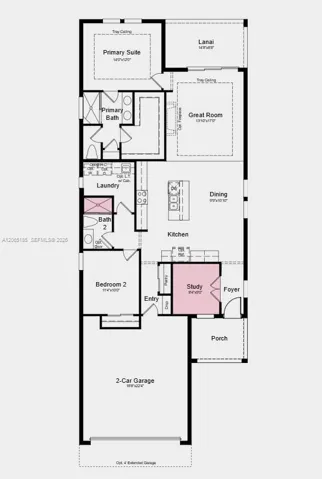 Floor Plan - Additional Highlights Include: extended flooring into the primary suite, 8' interior doors, and all appliances included