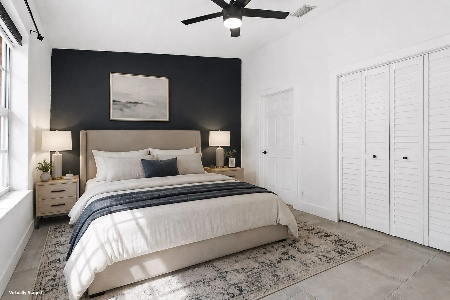 Master Bedroom - Virtually Staged Text