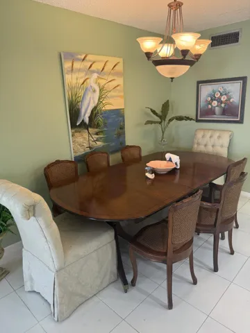 Spacious dining area