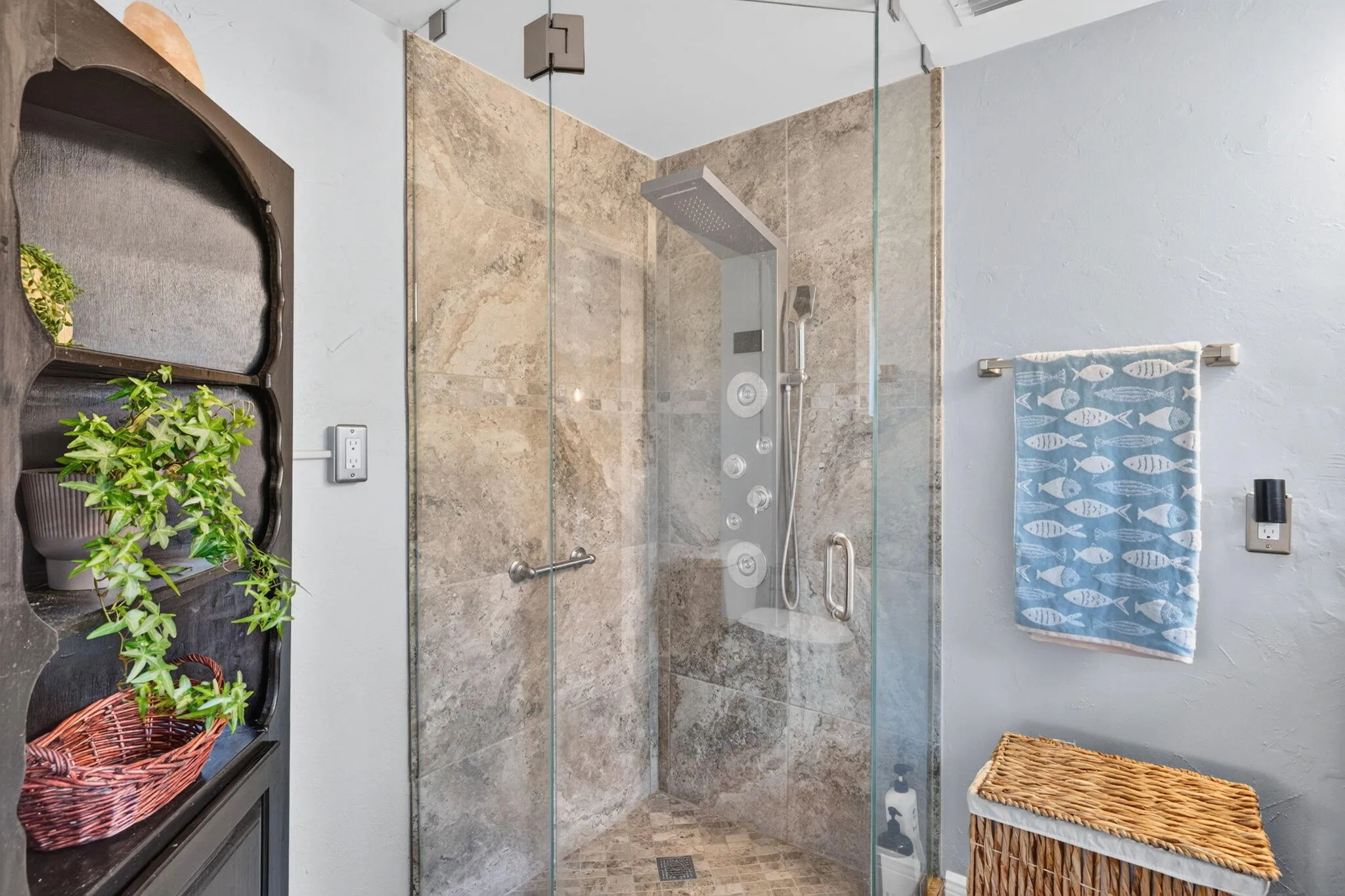 Full bathroom with shower