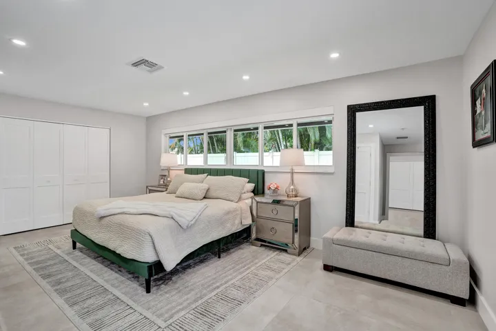 Master bedroom with 2 large closets