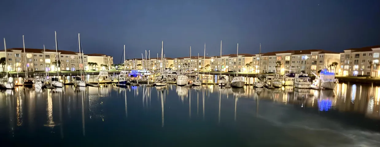 marina at night