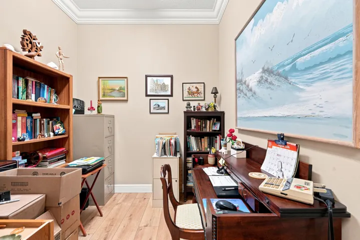 Flex room can be used for additional sleeping, office, storage, or all of the above.