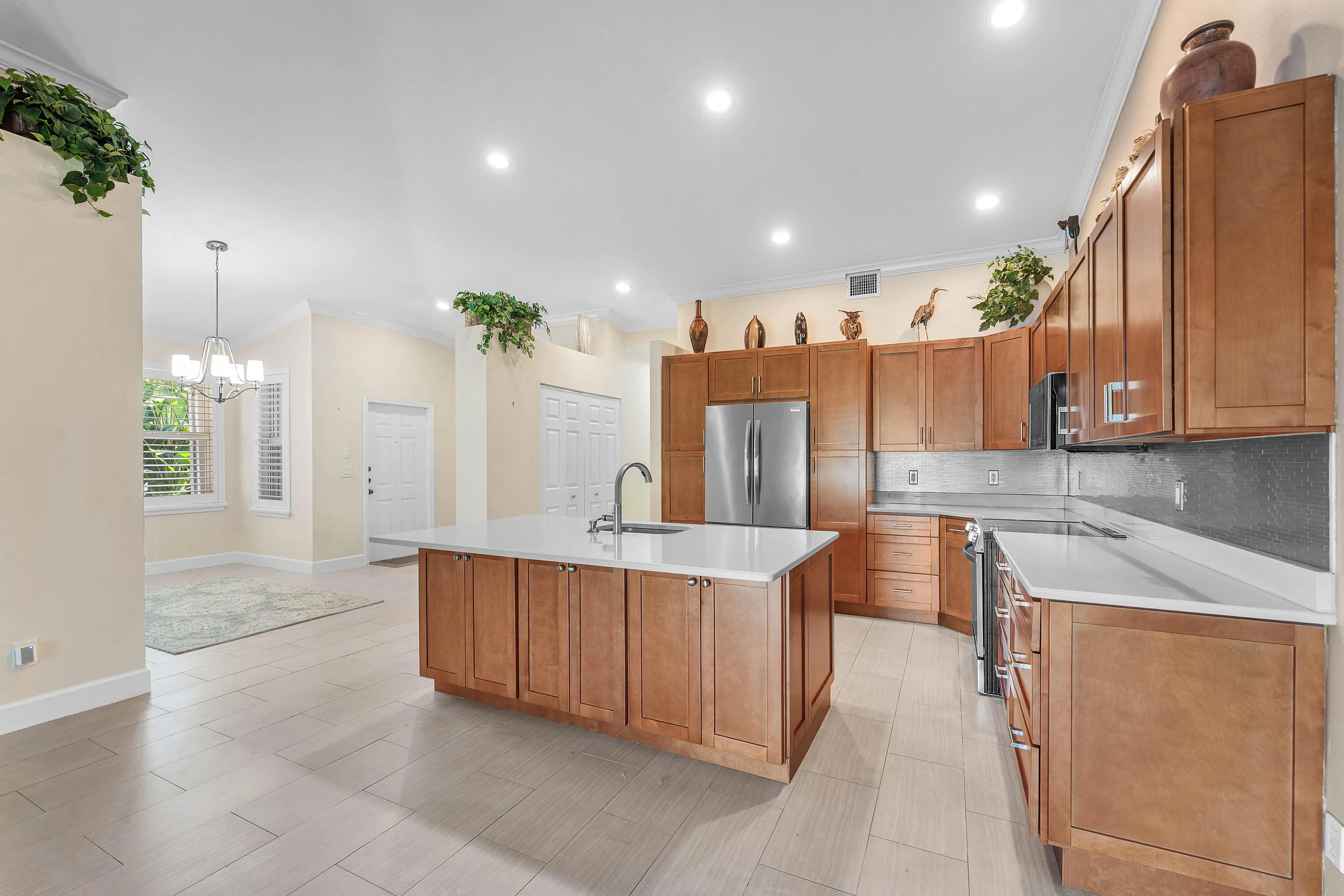 KITCHEN AND DINING AND LIVING AREA