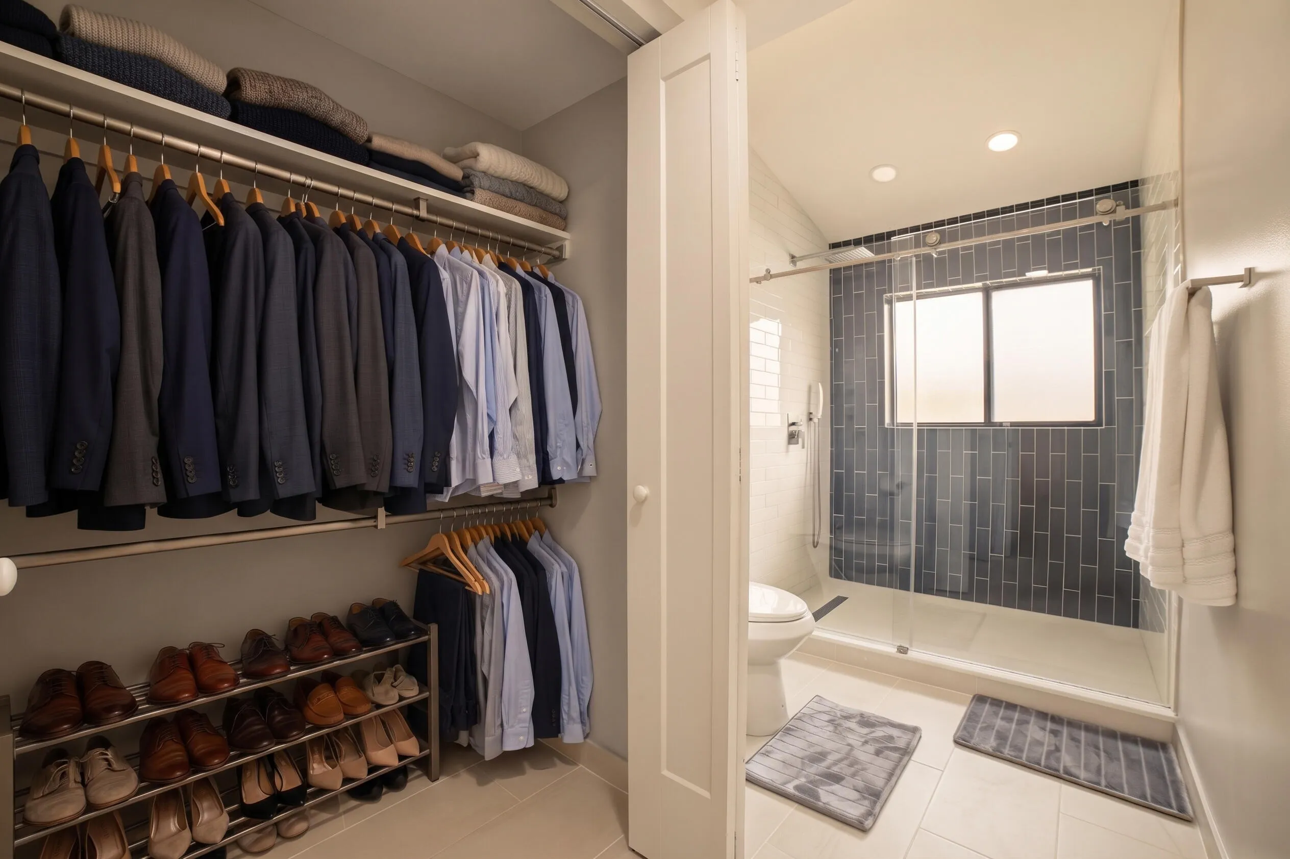 Virtual staging on closet
