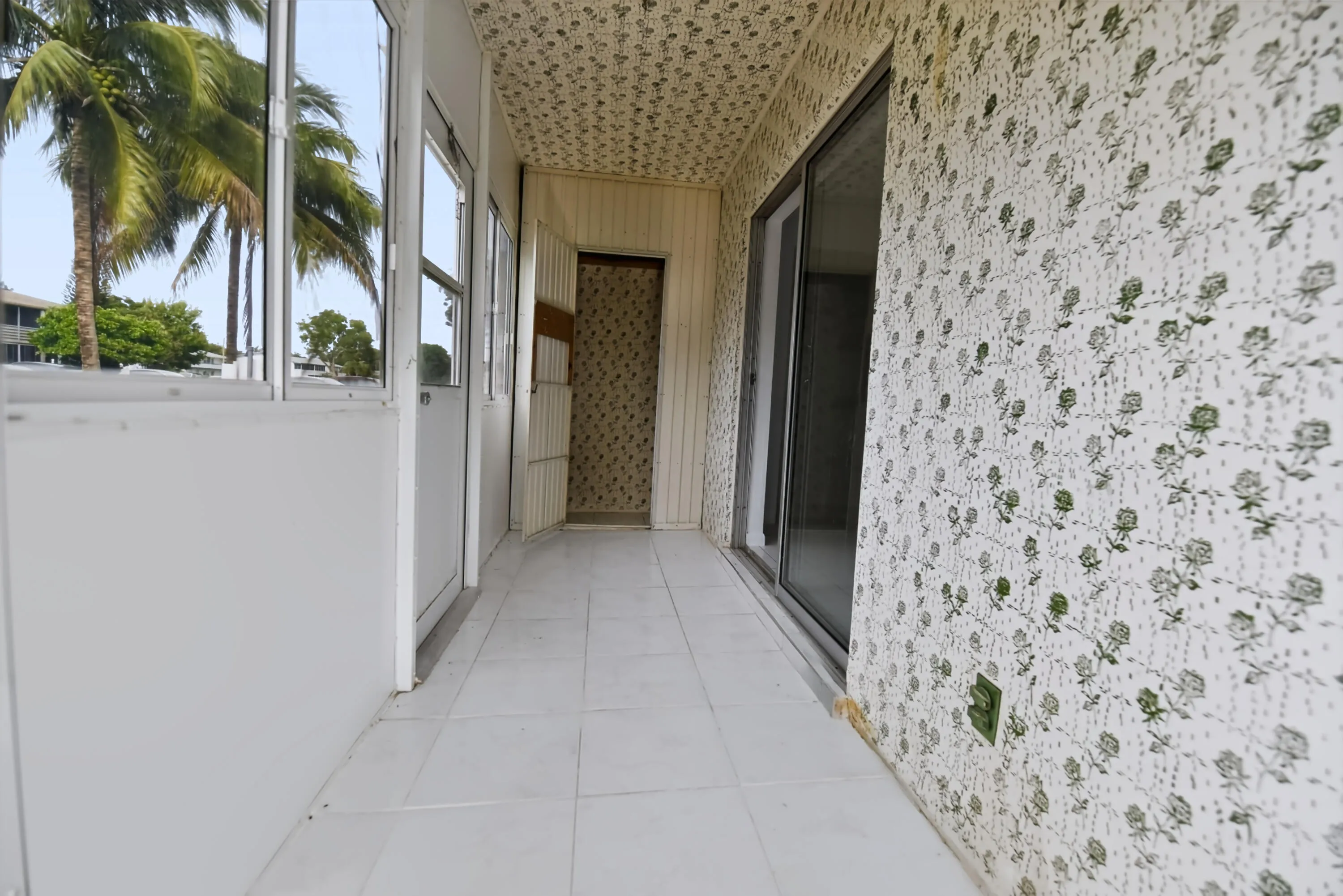 Porch with storage closet