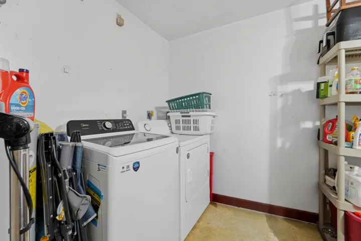 Laundry area in Garage