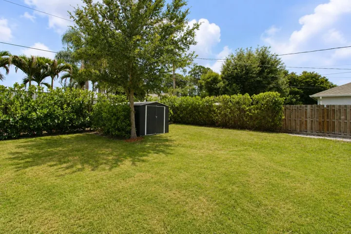 backyard with shed