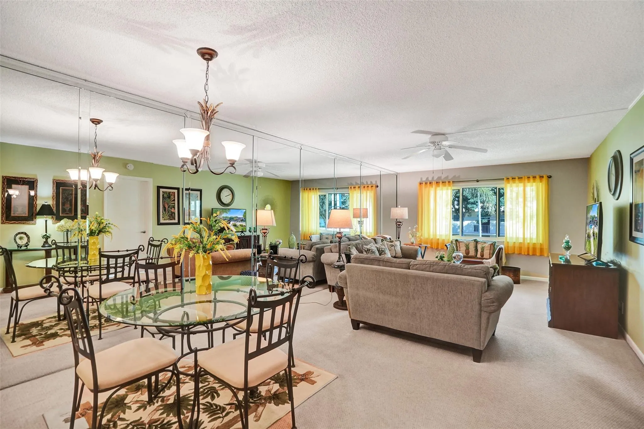 Bright and airy Dining/Living Area.