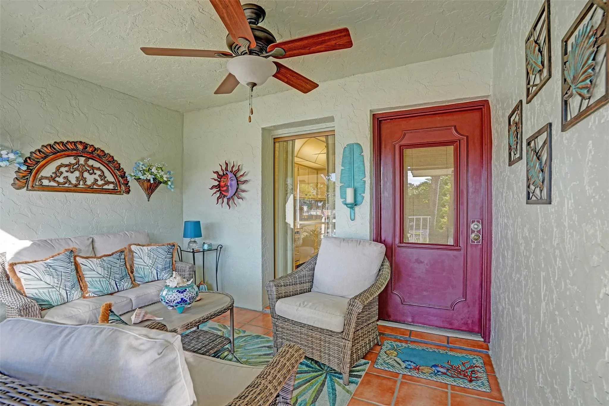 Screened Lanai and entrance to Condo.