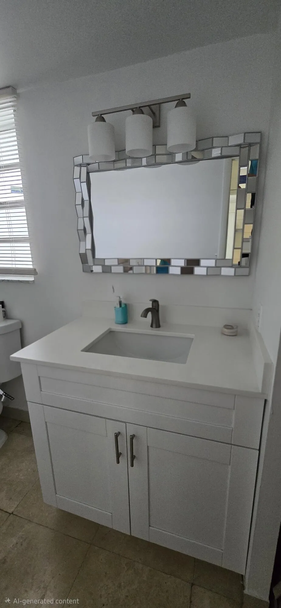 Bathroom sink area