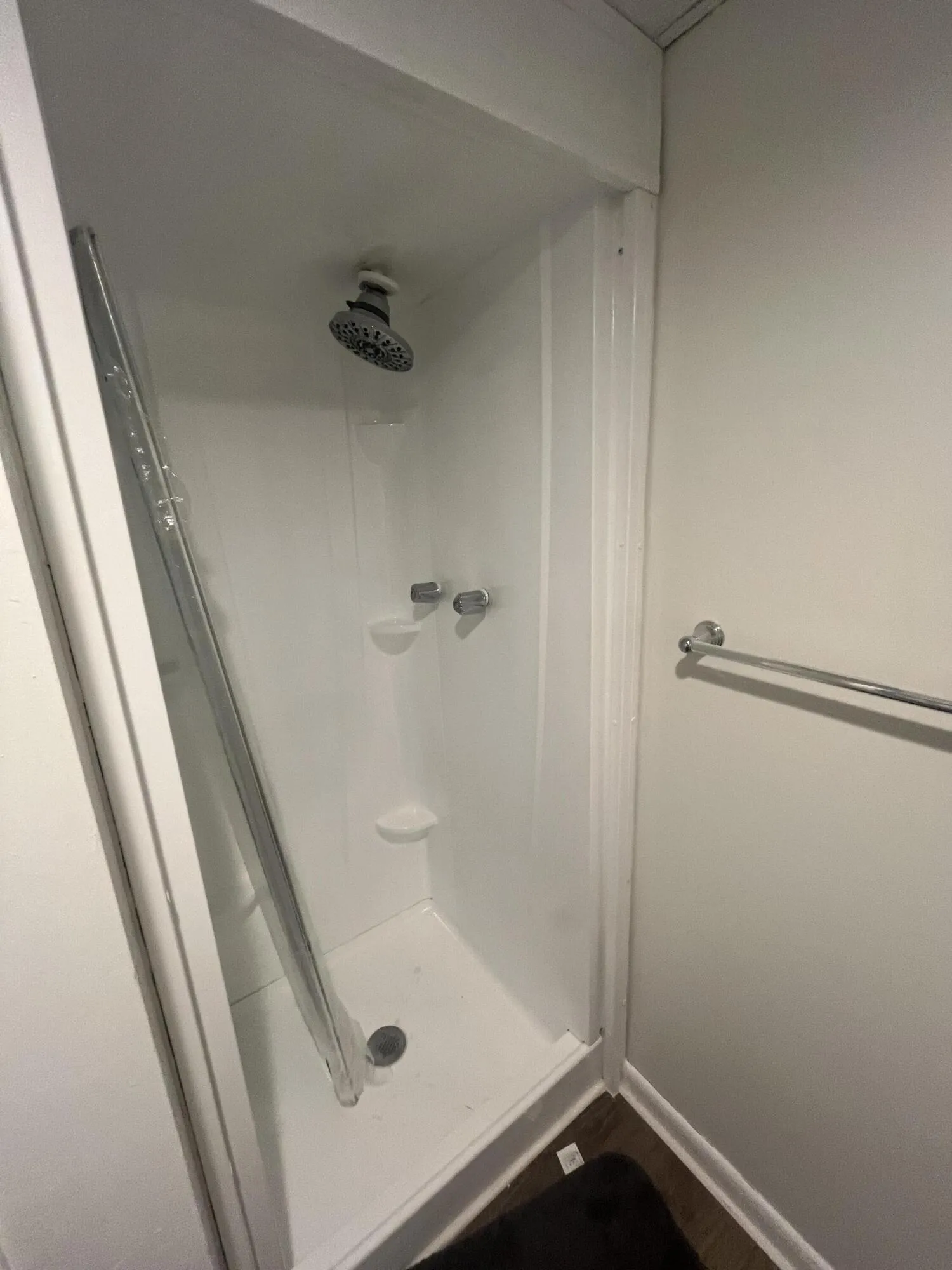 stall shower in the primary main bathroom