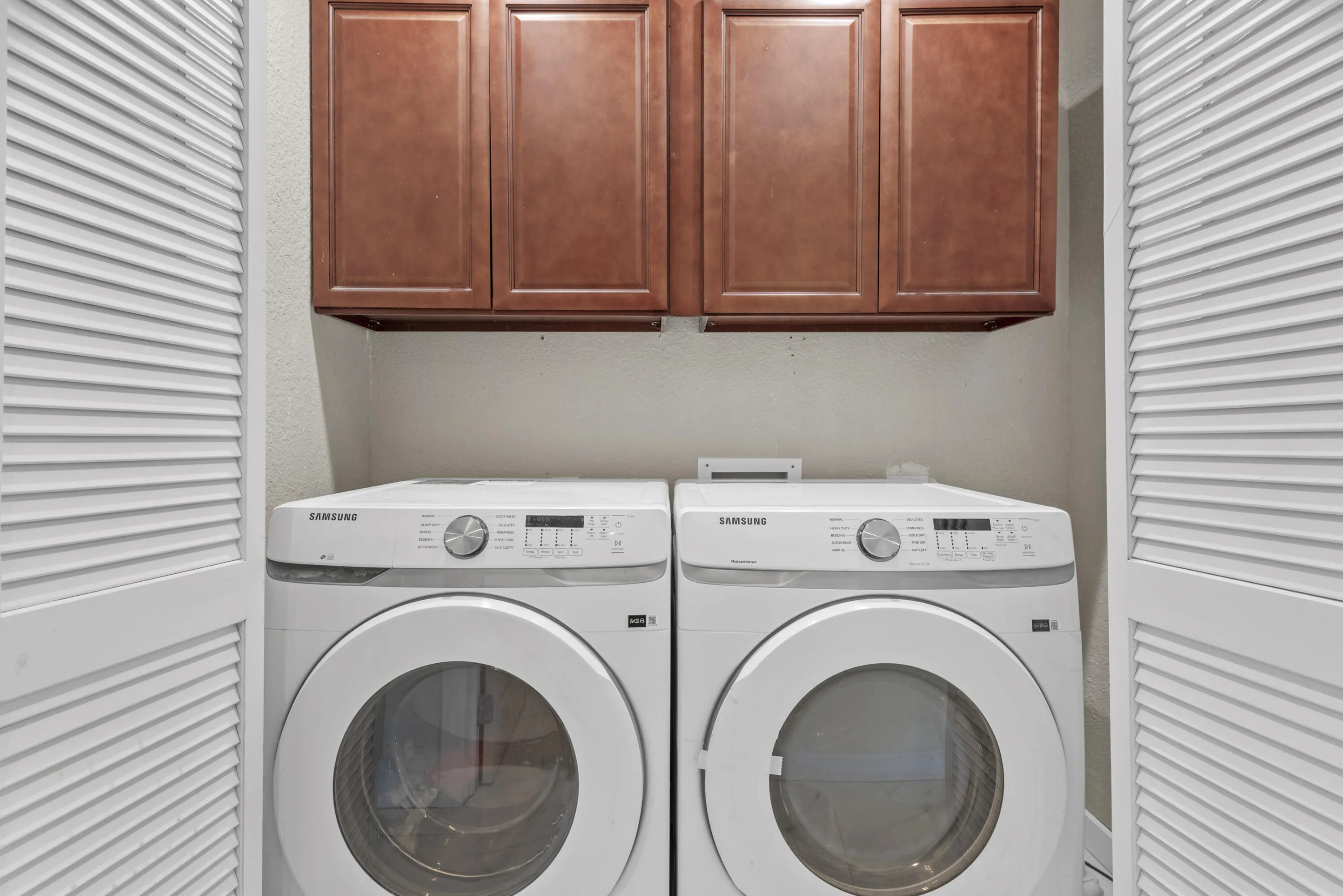 Laundry closet in hallway