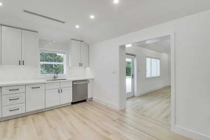 Kitchen and view of Patio Door