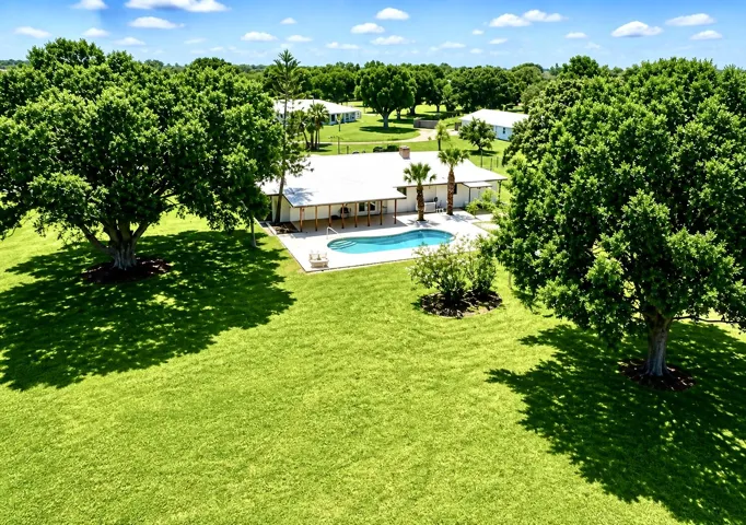 Aerial Looking at Back Yard