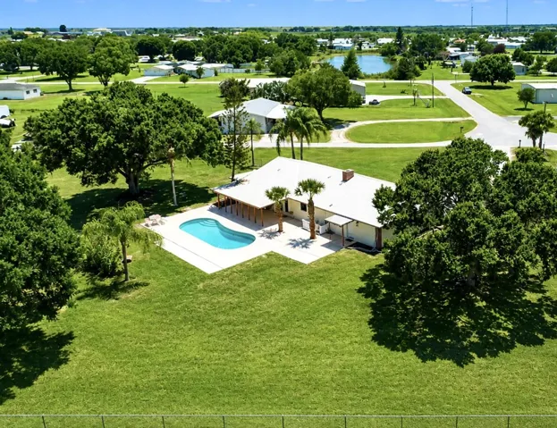 Aerial Looking at Back Yard