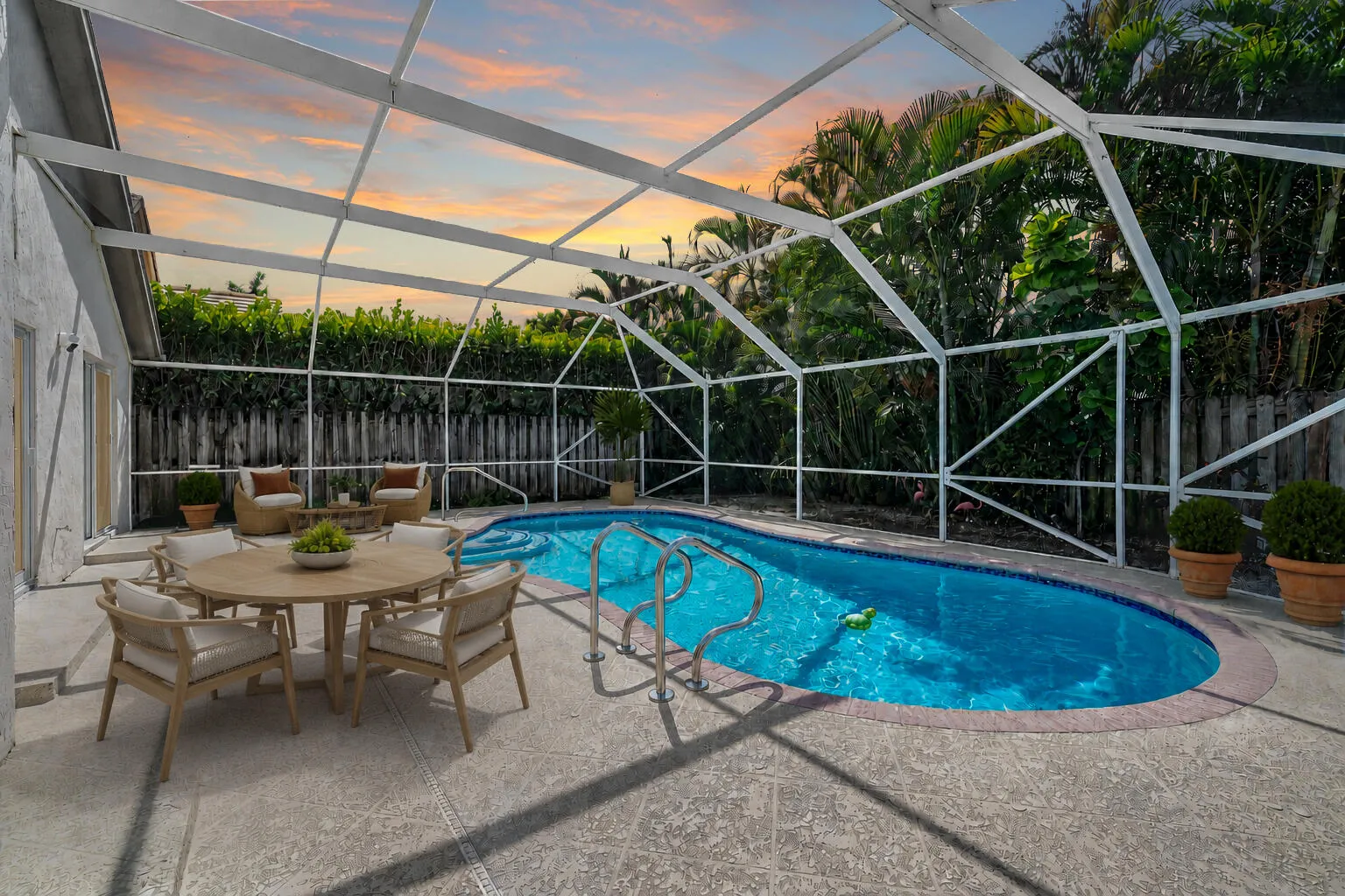 Evening Relaxation by the Pool
