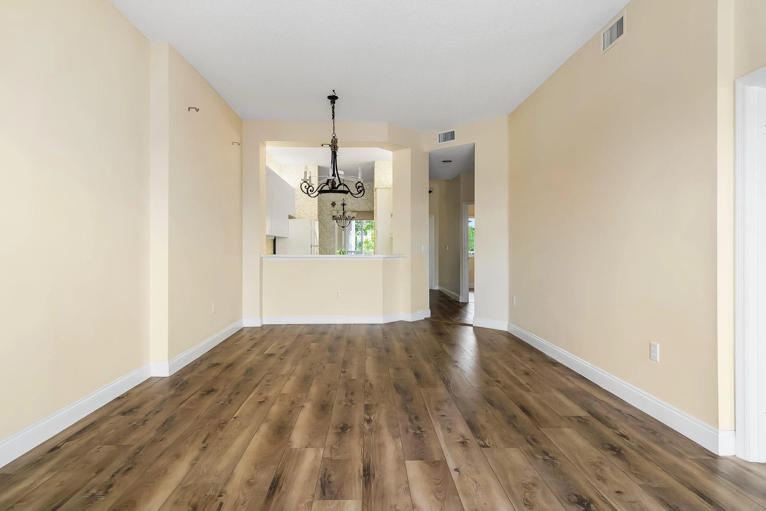 Large combo living and dining area