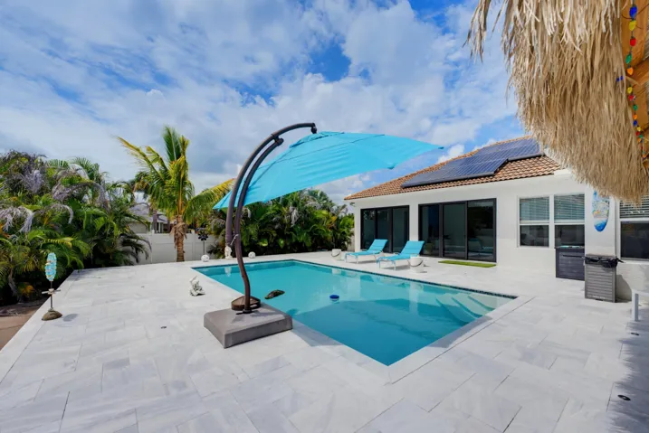 Rear deck and pool