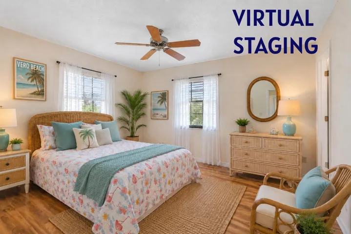 Guest bedroom Virtually Staged.