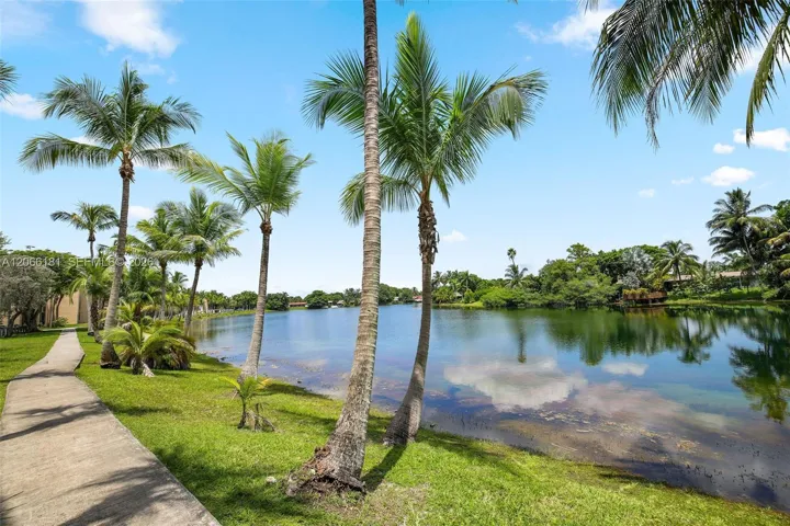Walking path around the lake is an elevator ride away.