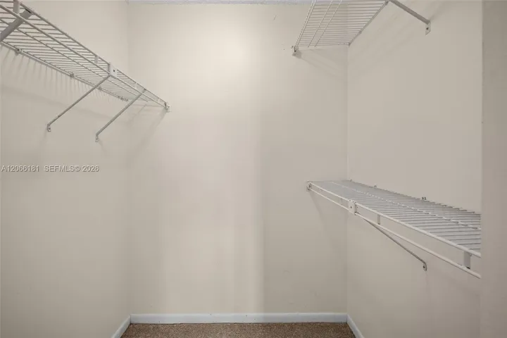 Very large walk in closet. There is also a linen closet at the other wall before you enter the bathroom, and another closet by front door