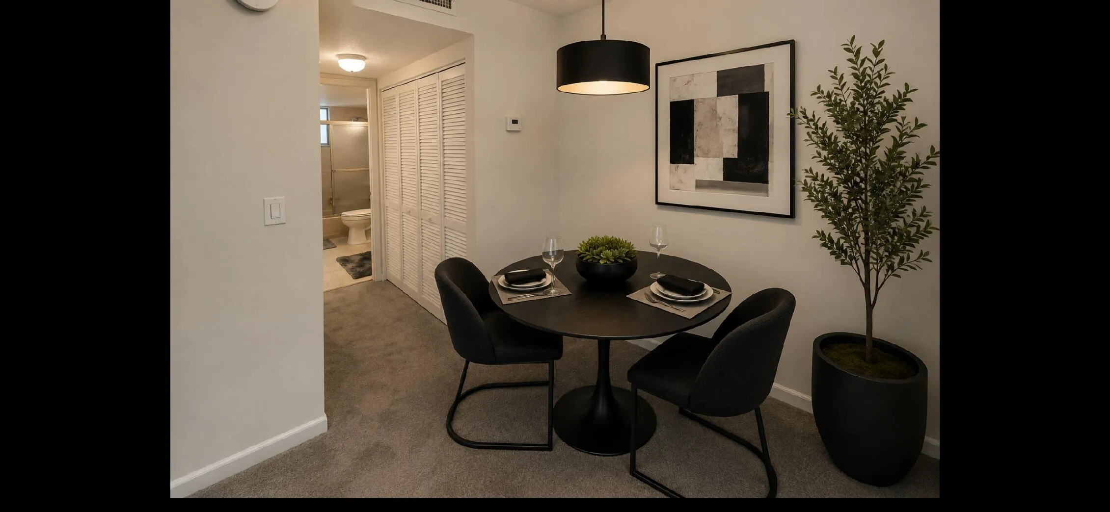 Virtually Staged dining room