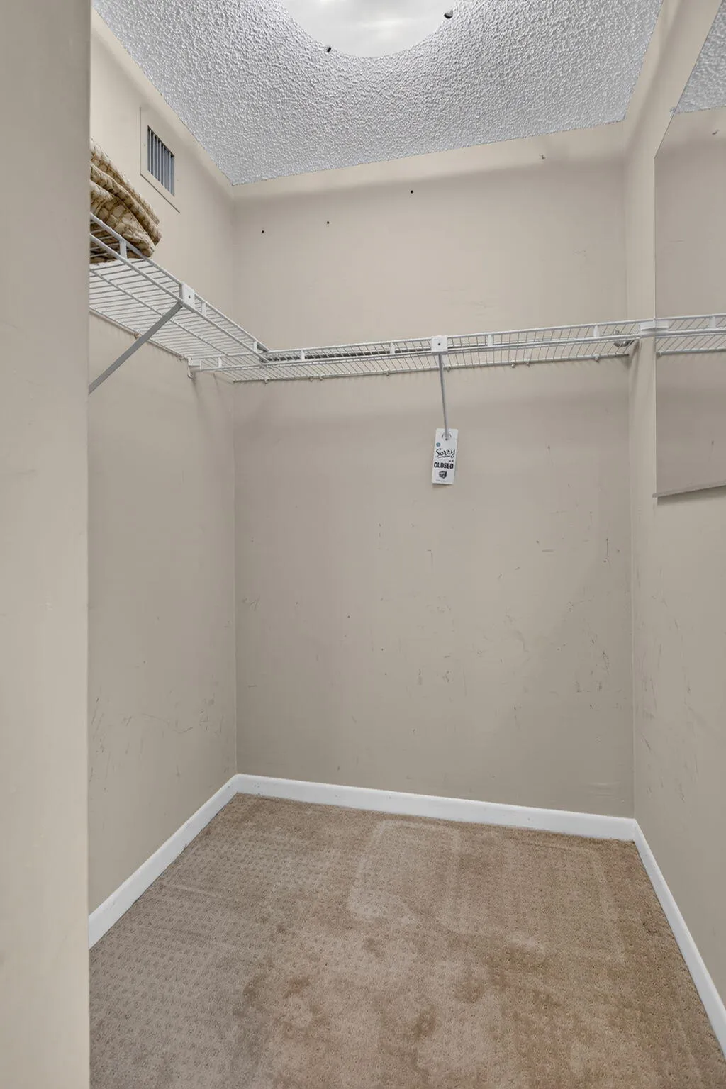 LARGE WALK IN CLOSET MAIN BEDROOM
