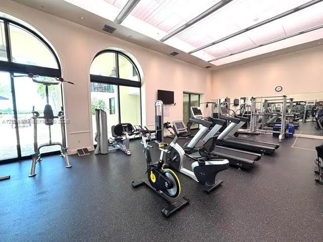 extensive exercise room