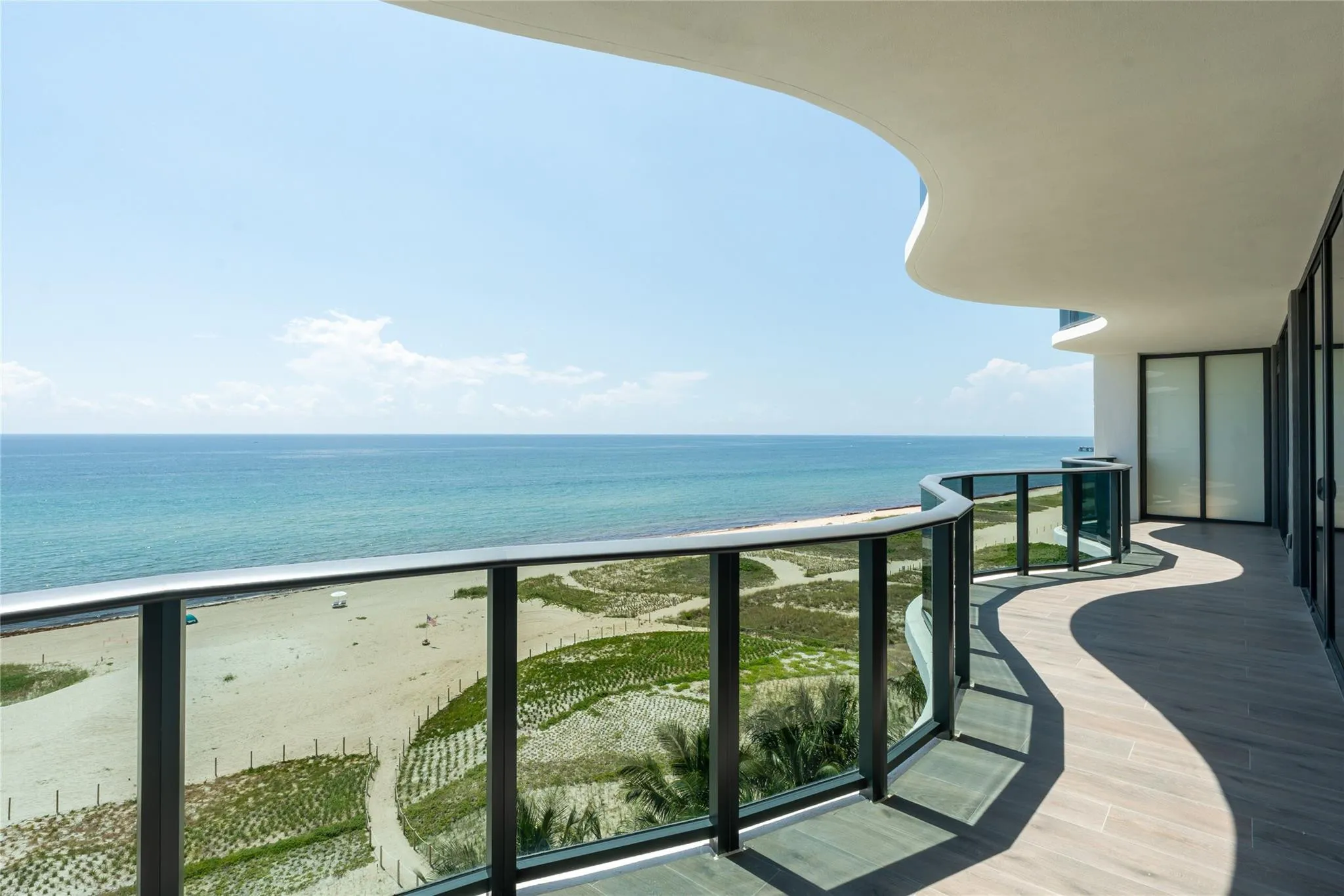 Terrace extends full length of condo