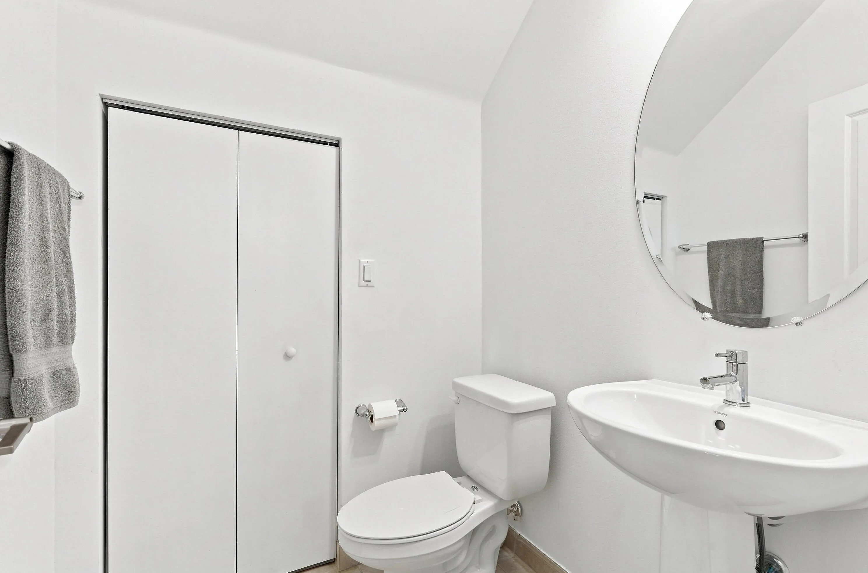 Half bath and closet.