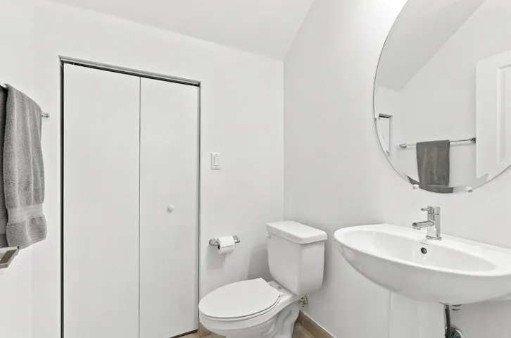 Half bath and closet.