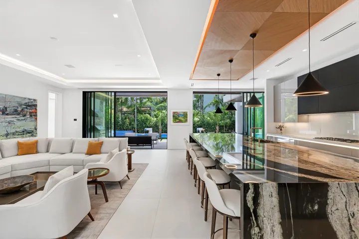 Looking out from Kitchen and Family