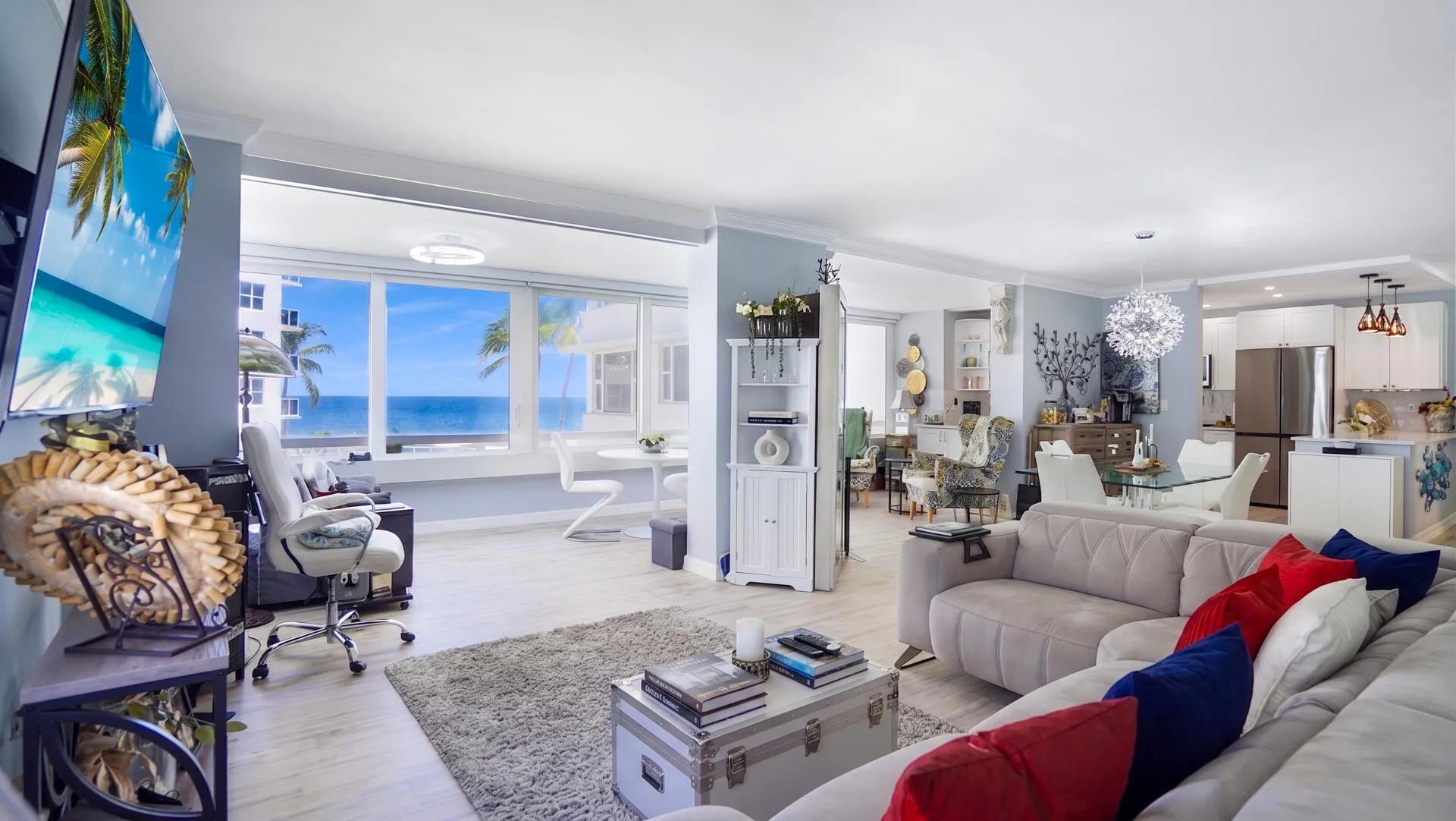 This image has been enhanced and virtually decluttered using AI to help visualize the space
