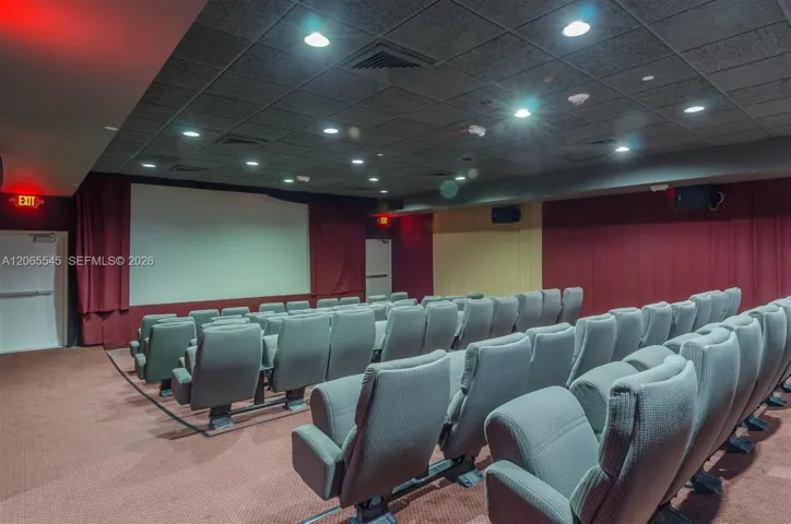 Movie Theater shows new and classic movies weekly. Sport events: Superbowl, World Series, etc.Can be reserved for parties/private screenings.