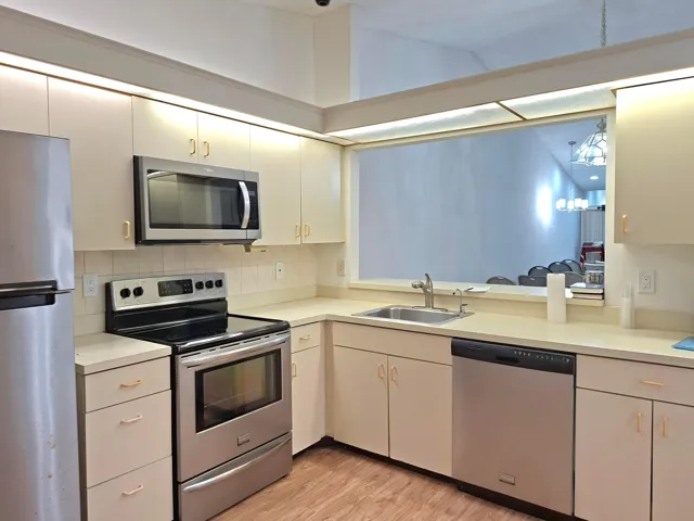 kitchen with peek through